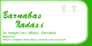 barnabas nadasi business card