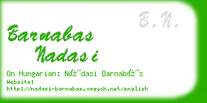 barnabas nadasi business card